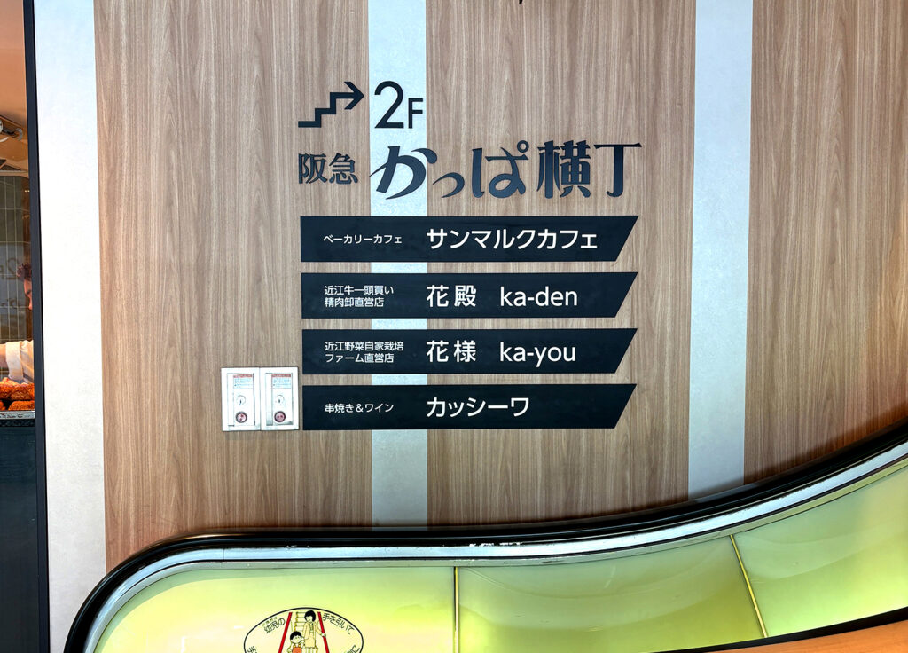 阪急かっぱ横丁の看板