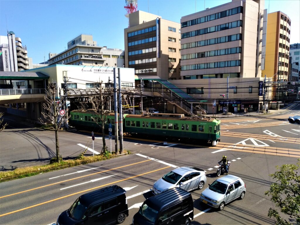 浜大津駅前周辺と京阪電車