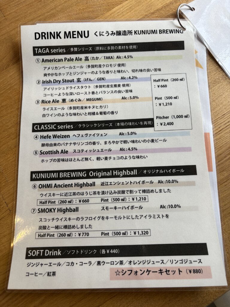 Brewpub THISTLE　ドリンクメニュー